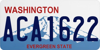 WA license plate ACA1622