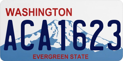 WA license plate ACA1623