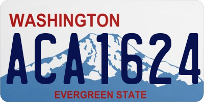 WA license plate ACA1624