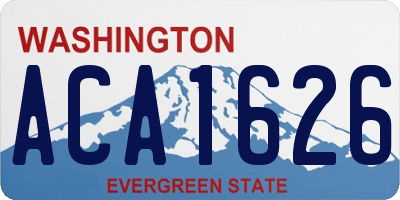 WA license plate ACA1626