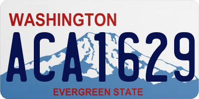 WA license plate ACA1629