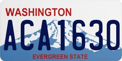 WA license plate ACA1630