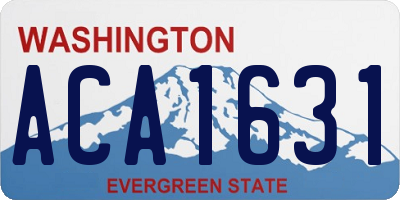 WA license plate ACA1631