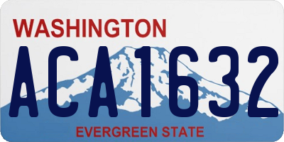 WA license plate ACA1632