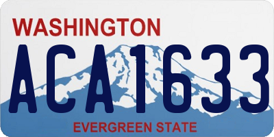 WA license plate ACA1633