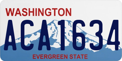 WA license plate ACA1634