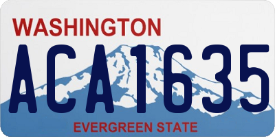 WA license plate ACA1635