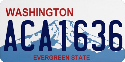 WA license plate ACA1636