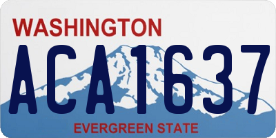 WA license plate ACA1637