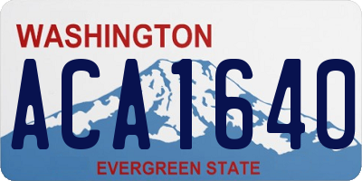 WA license plate ACA1640