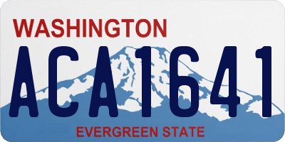 WA license plate ACA1641