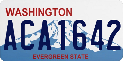 WA license plate ACA1642