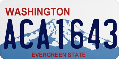 WA license plate ACA1643