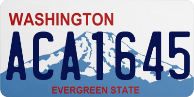 WA license plate ACA1645