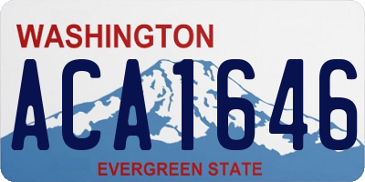 WA license plate ACA1646