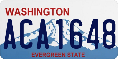 WA license plate ACA1648