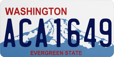 WA license plate ACA1649