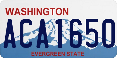 WA license plate ACA1650