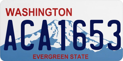 WA license plate ACA1653