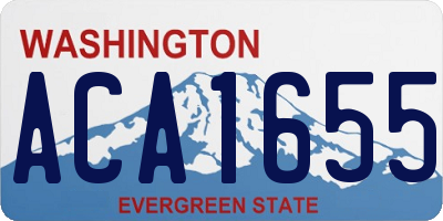 WA license plate ACA1655