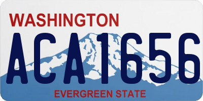WA license plate ACA1656