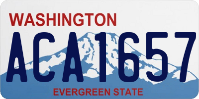 WA license plate ACA1657