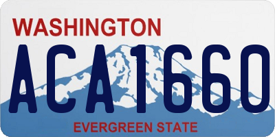 WA license plate ACA1660