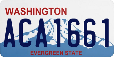 WA license plate ACA1661