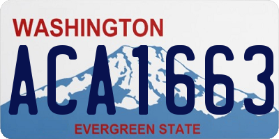 WA license plate ACA1663