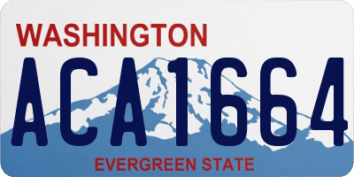 WA license plate ACA1664