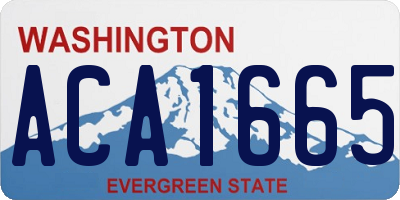 WA license plate ACA1665