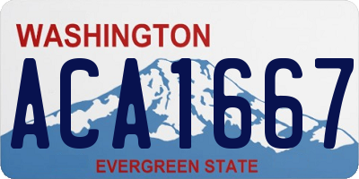 WA license plate ACA1667