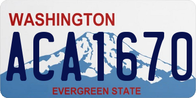 WA license plate ACA1670