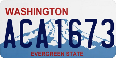 WA license plate ACA1673