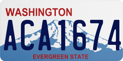 WA license plate ACA1674