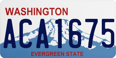 WA license plate ACA1675