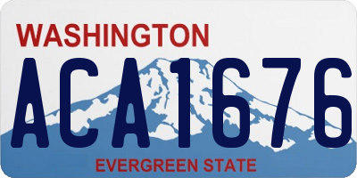 WA license plate ACA1676