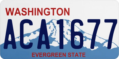 WA license plate ACA1677