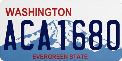 WA license plate ACA1680