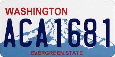 WA license plate ACA1681