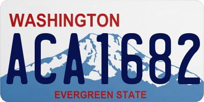 WA license plate ACA1682