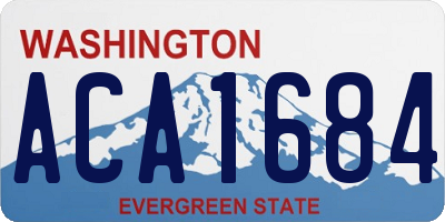 WA license plate ACA1684