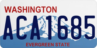 WA license plate ACA1685