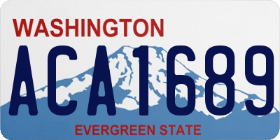 WA license plate ACA1689
