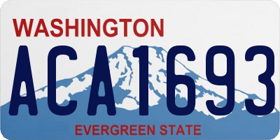 WA license plate ACA1693