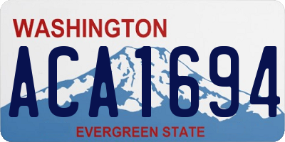 WA license plate ACA1694