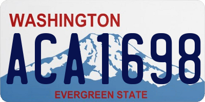 WA license plate ACA1698