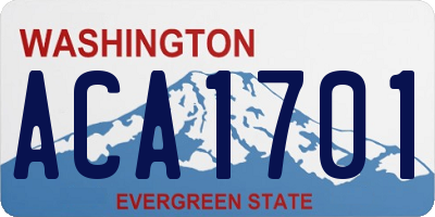WA license plate ACA1701