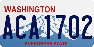 WA license plate ACA1702