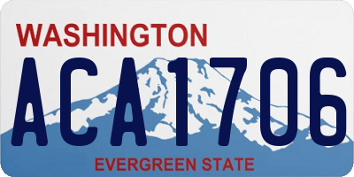 WA license plate ACA1706